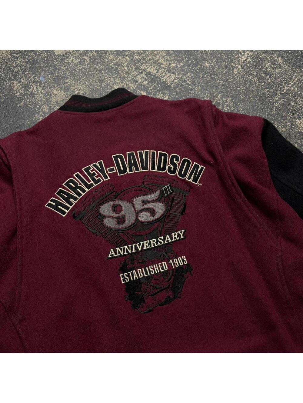 Vintage 90’s Harley Davidson Varsity Jacket - Picture 4 of 5